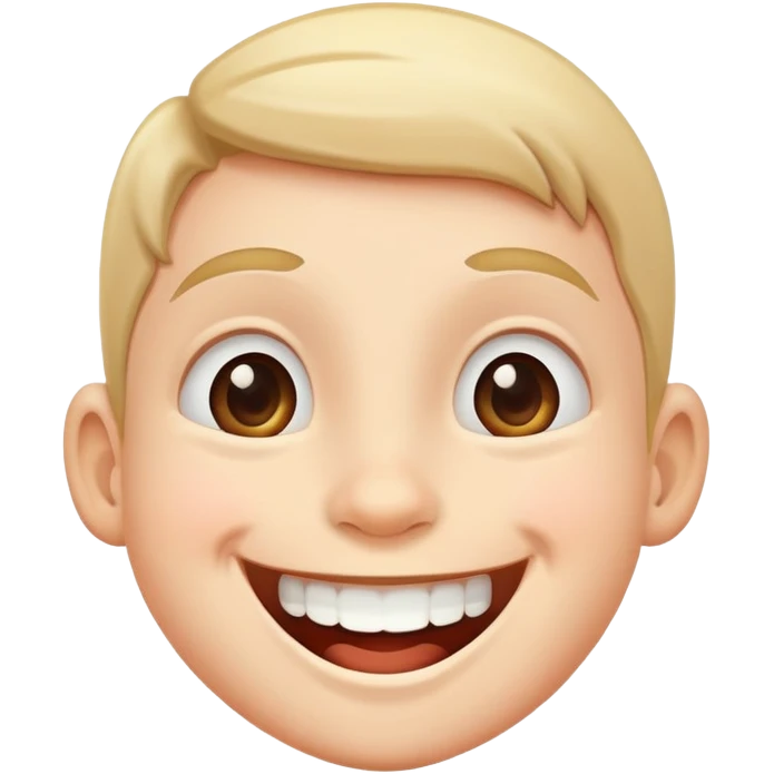happy kid with big smile emoji