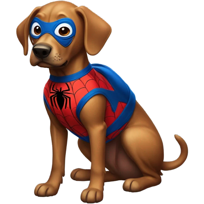DOG in full SPIDER MAN emoji