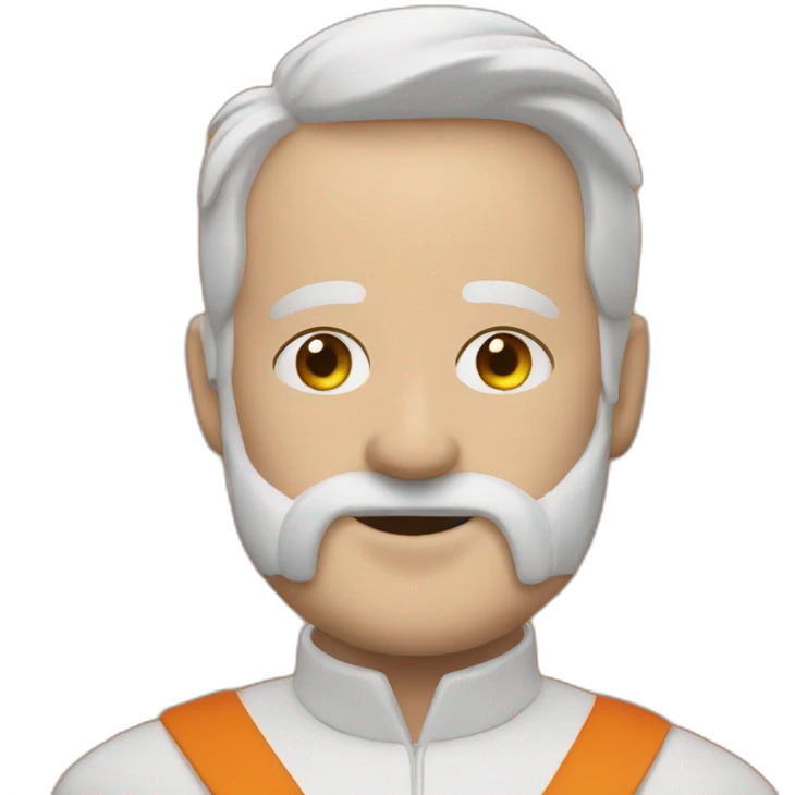 Man on an orange order parade emoji