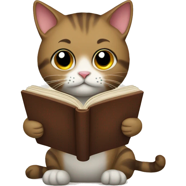 Book-eating cat  emoji