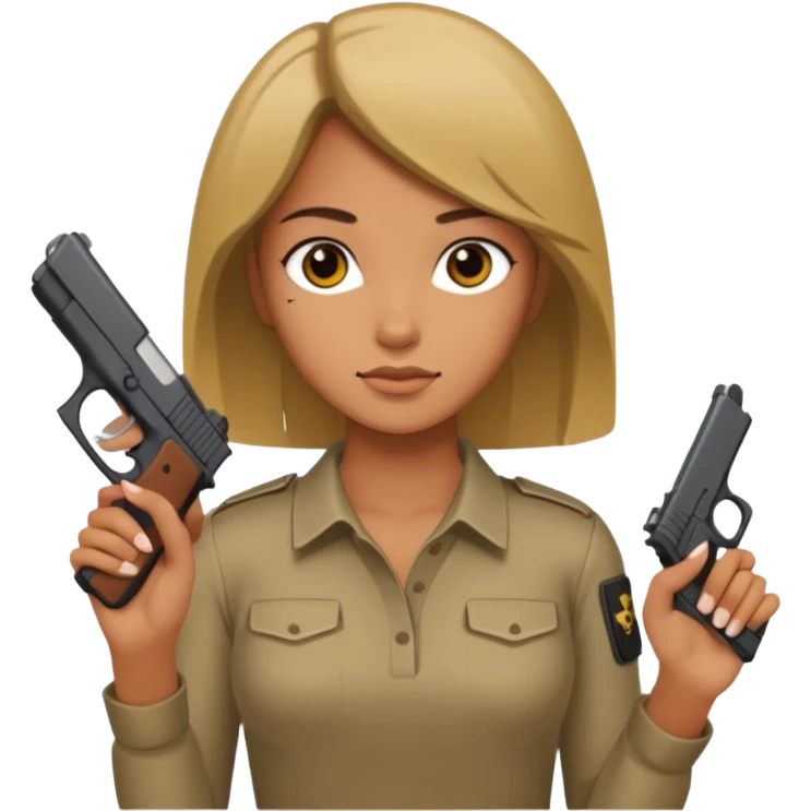 Yn with glock emoji