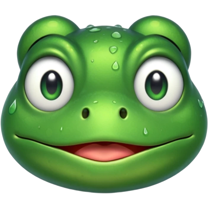 A frog with cry face emoji
