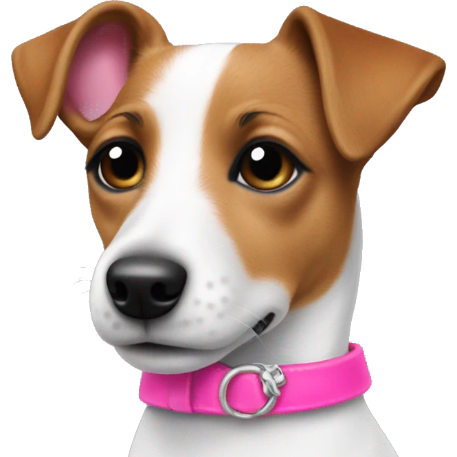 Jack Russel with pink Accessoire  emoji