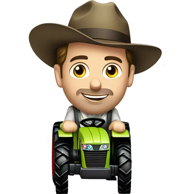 Rebert Downey JR riding CLAAS tractor emoji