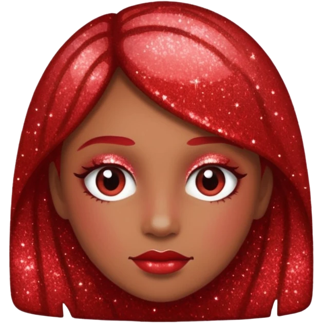 indivíduo vermelho glitter emoji