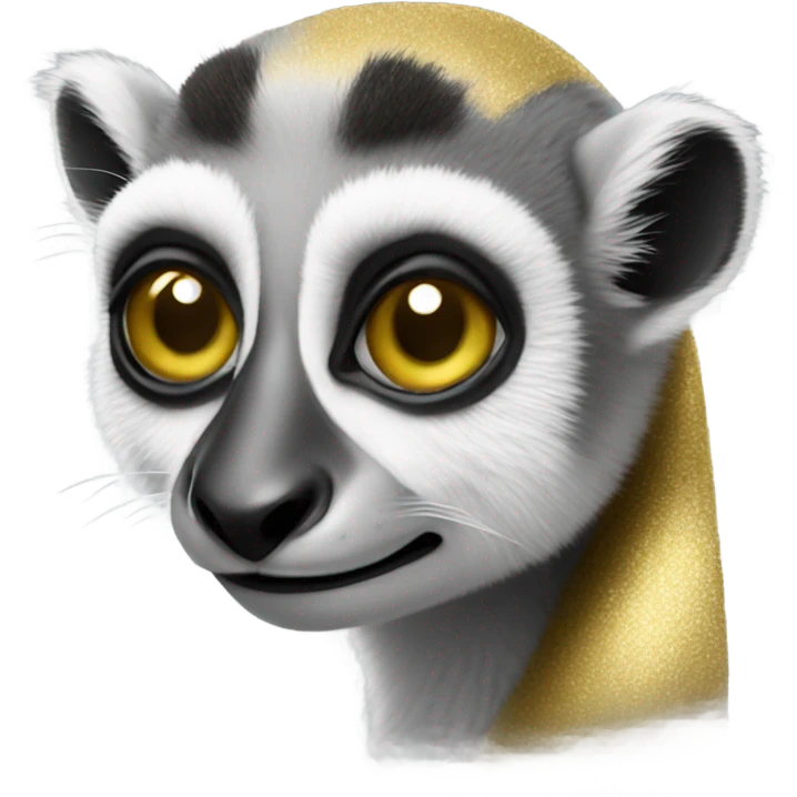 Lemur with gold emoji