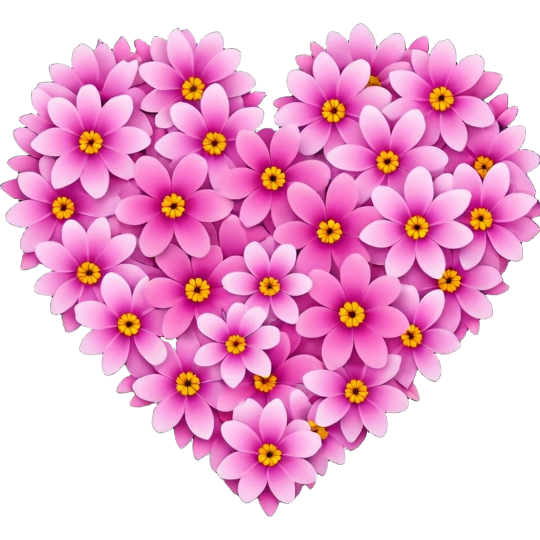 Heart shape of many this flower 🌸  emoji