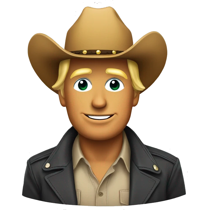 donald trump with cowboy hat emoji