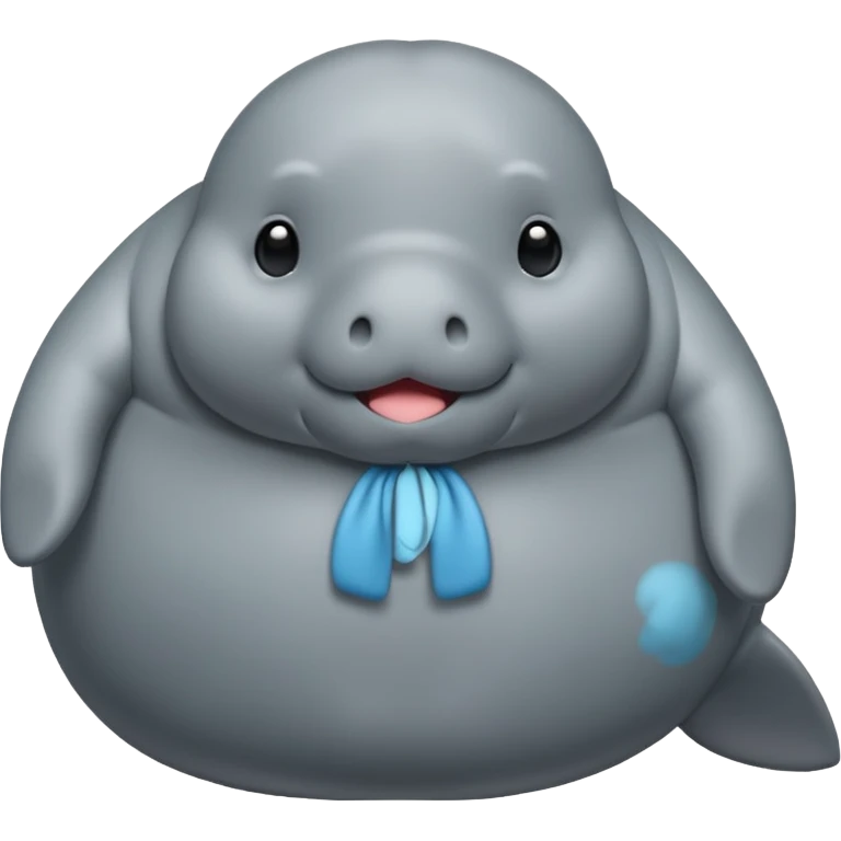 Manatee cute and fat emoji emoji