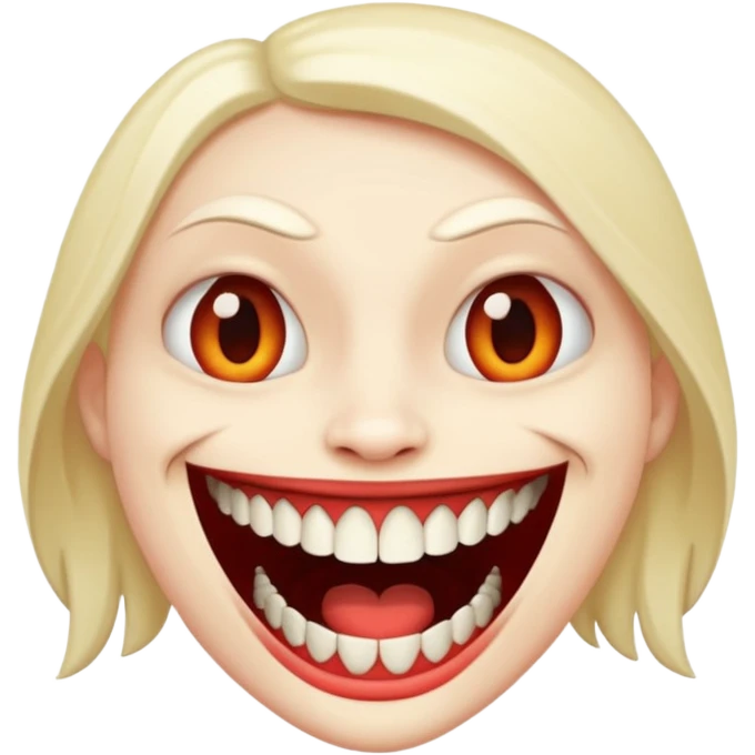 Scary smile  emoji