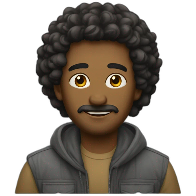 злой смайлик с очками и усами emoji