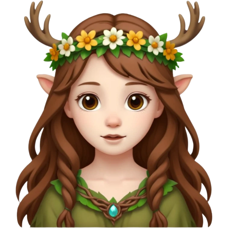 Cute Druid human like fawn emoji