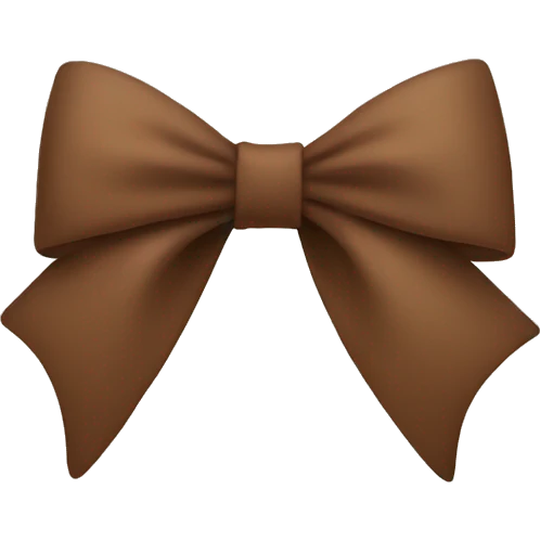 Singular brown bow emoji