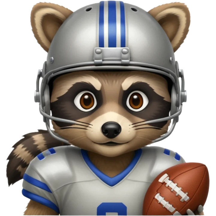 american football player raccoon emoji