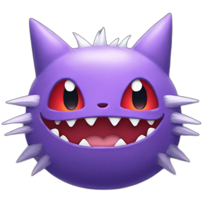 Gengar and hello kitty emoji