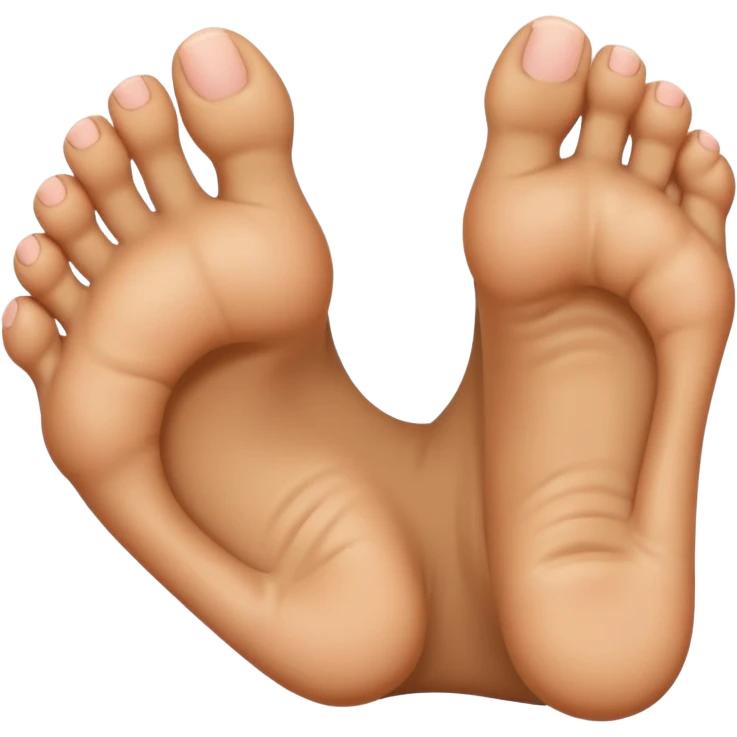 Bottom of a right foot with big top pointing up and The little toes curled dow emoji