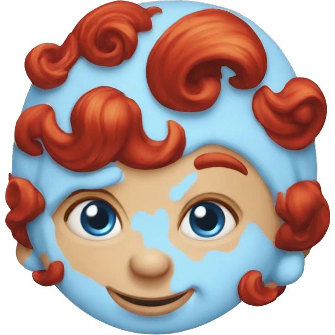 Smurfs red hair  emoji