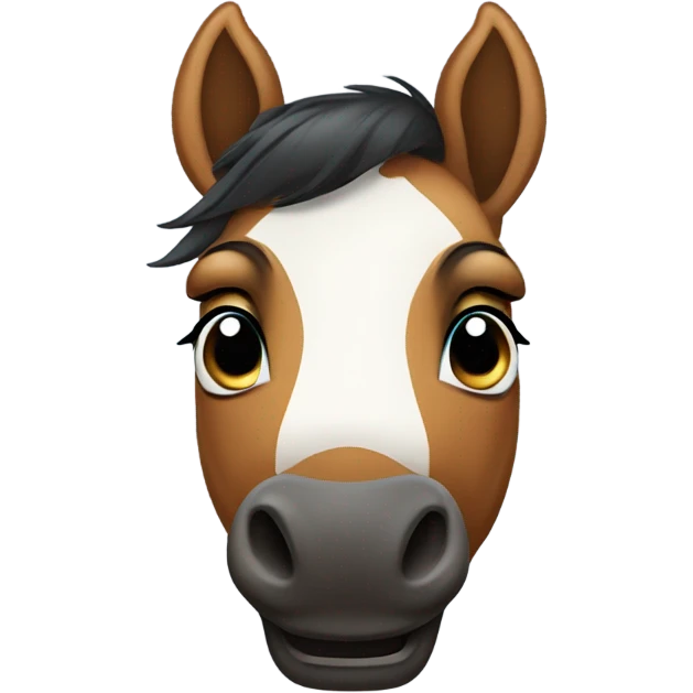 cute cartoony racehorse  emoji