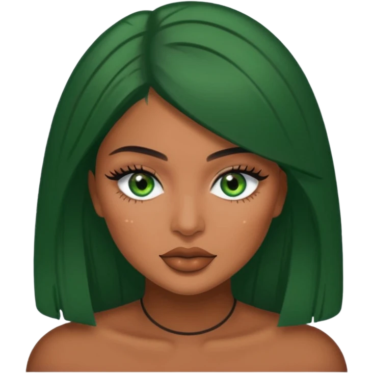 Kylie Jenner Kylie Jenner green eyes brown skin  emoji