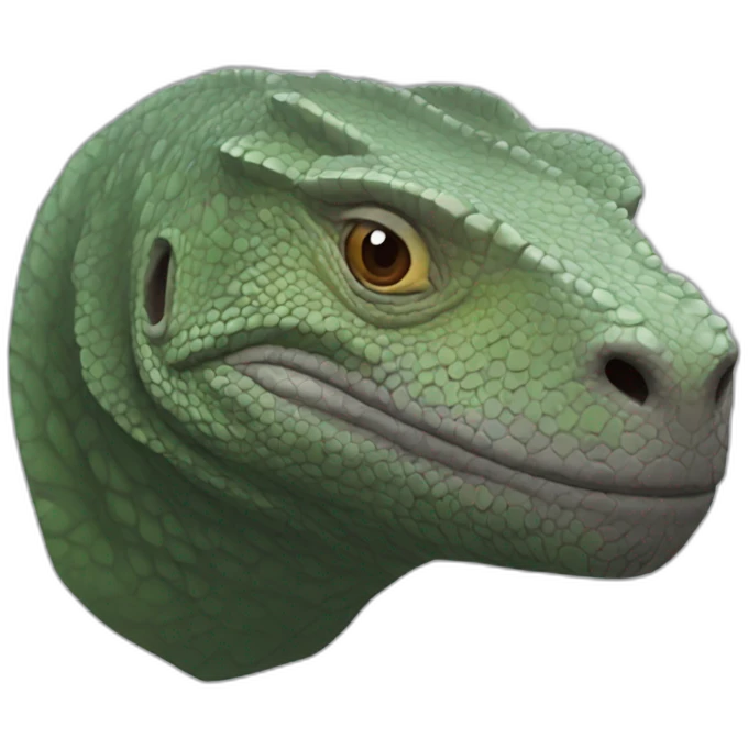 Bearded komodo emoji