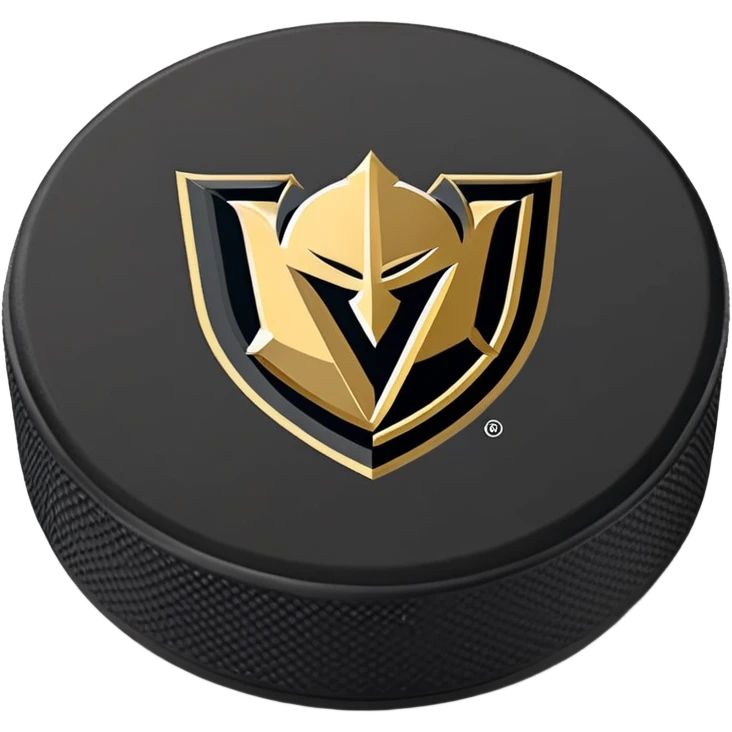 Vegas Golden Knights Logo on a Hockey Puck emoji
