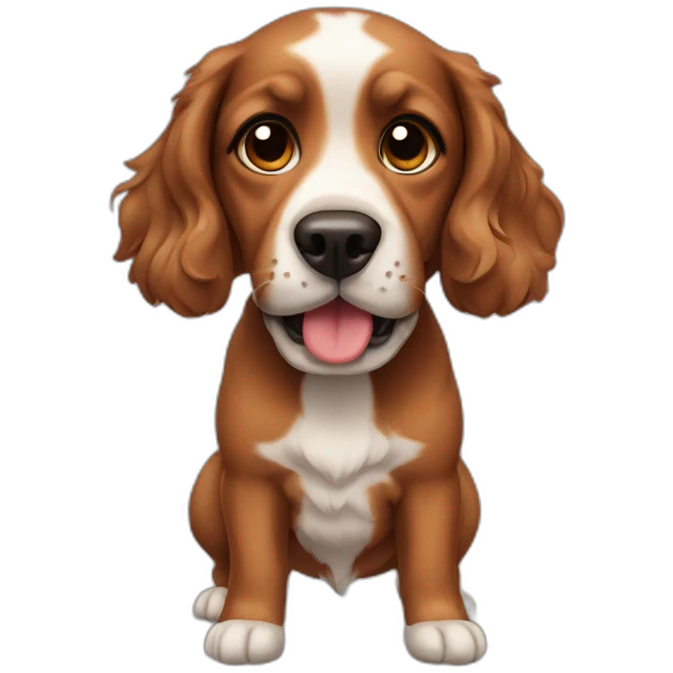 dog cocker brown emoji