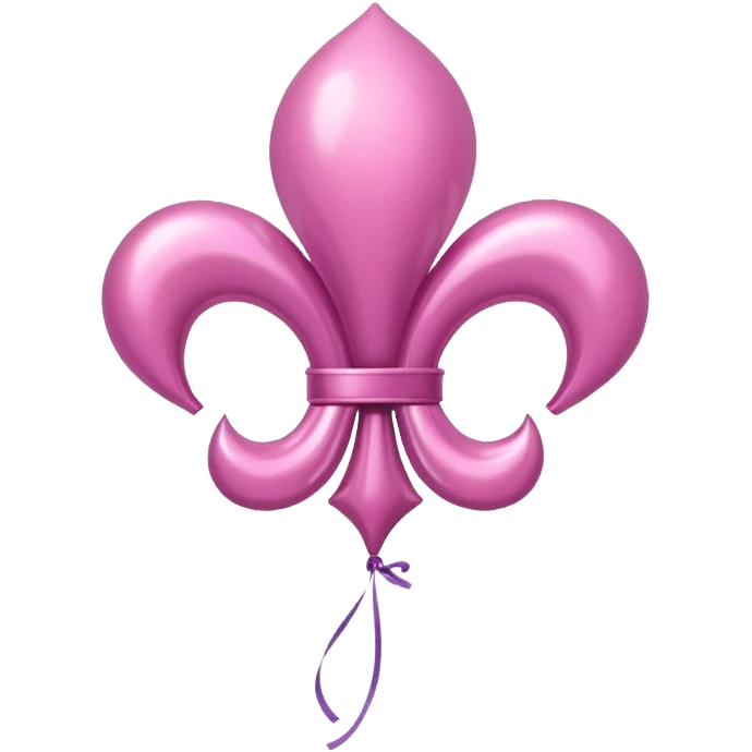 Fleur de lis pink balloon  emoji