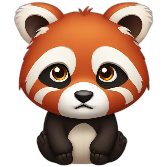 sad red panda emoji
