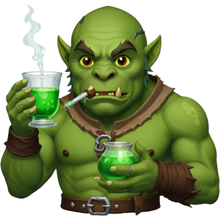 create a dnd style orc.png for units that drank an invisibility potion using 48x48 pixels size emoji