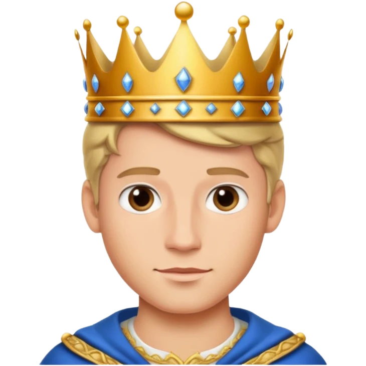 Prince Charming from Disney with crown emoji