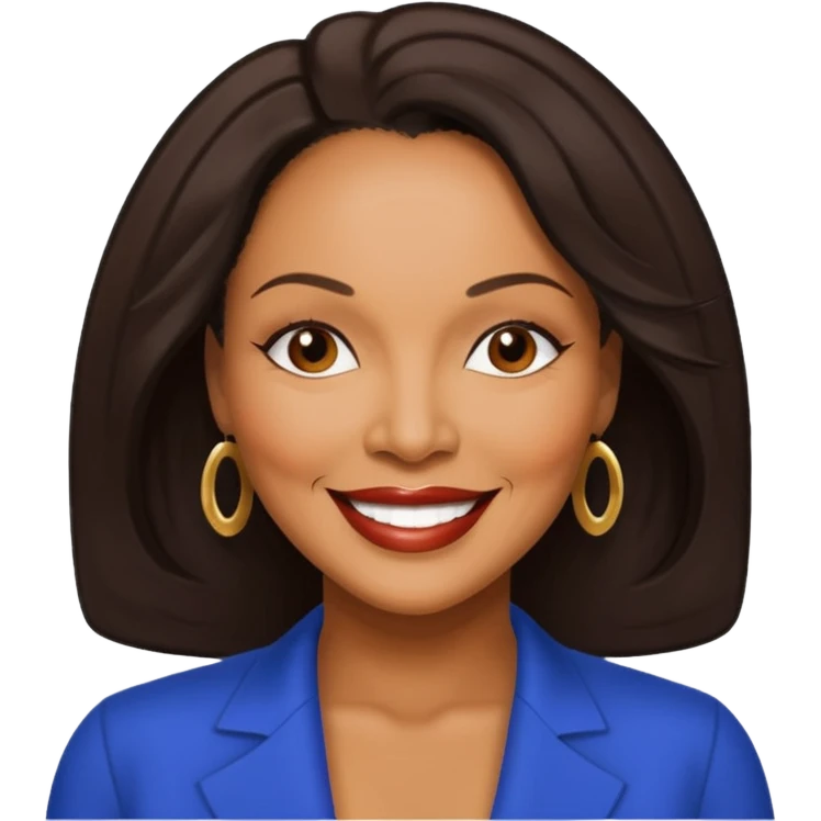 Lynn Whitfield with dark brown hair emoji