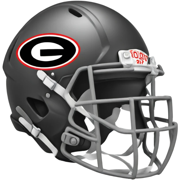 Man with football helmet Georgia bulldogs emoji