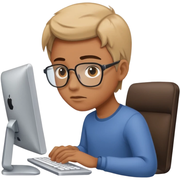 persona trabajando en una computadora emoji