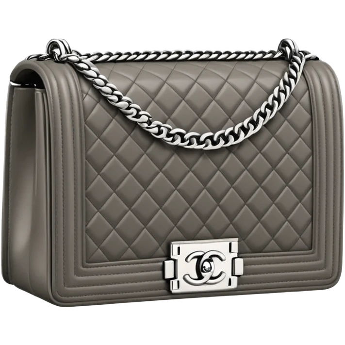 chanel le boy gray bag emoji