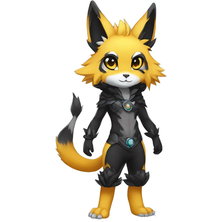Anthro-Edgy-Contrast-Colors-Fantasy-Fur-Sona-Chibi-Shiny-Fakémon-Hybrid full body emoji