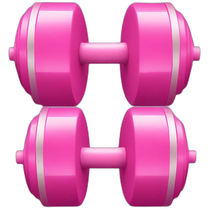 Pink fitness dumbbells  emoji