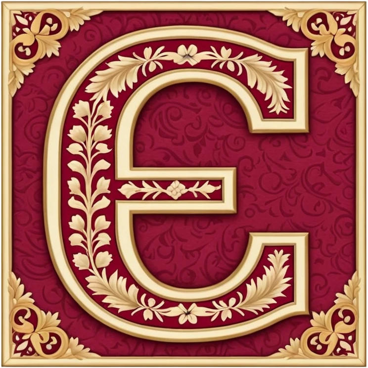  letter c made out of persian carpet texture emoji