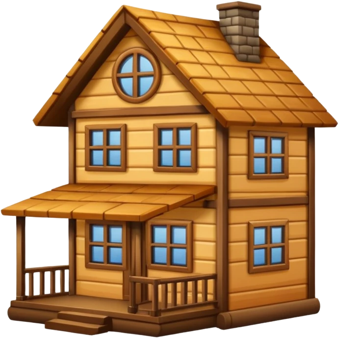 wood house emoji