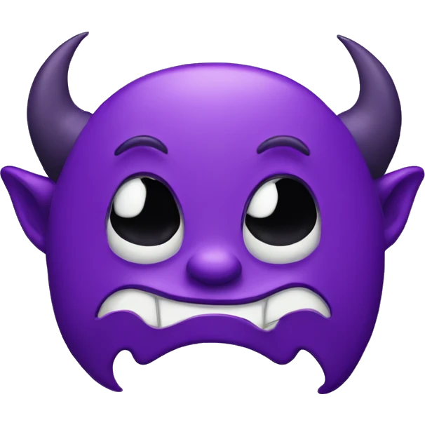 Crying purple devil emoji