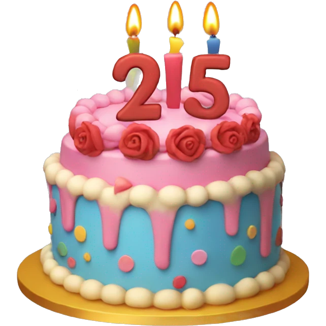 25th birthday cake emoji