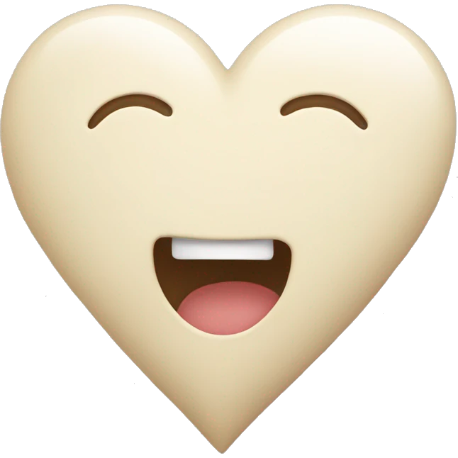 cream colour heart emoji
