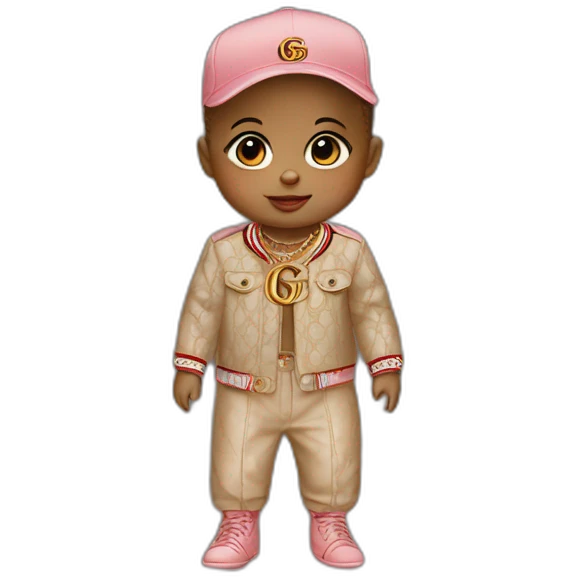 baby dressed in gucci emoji