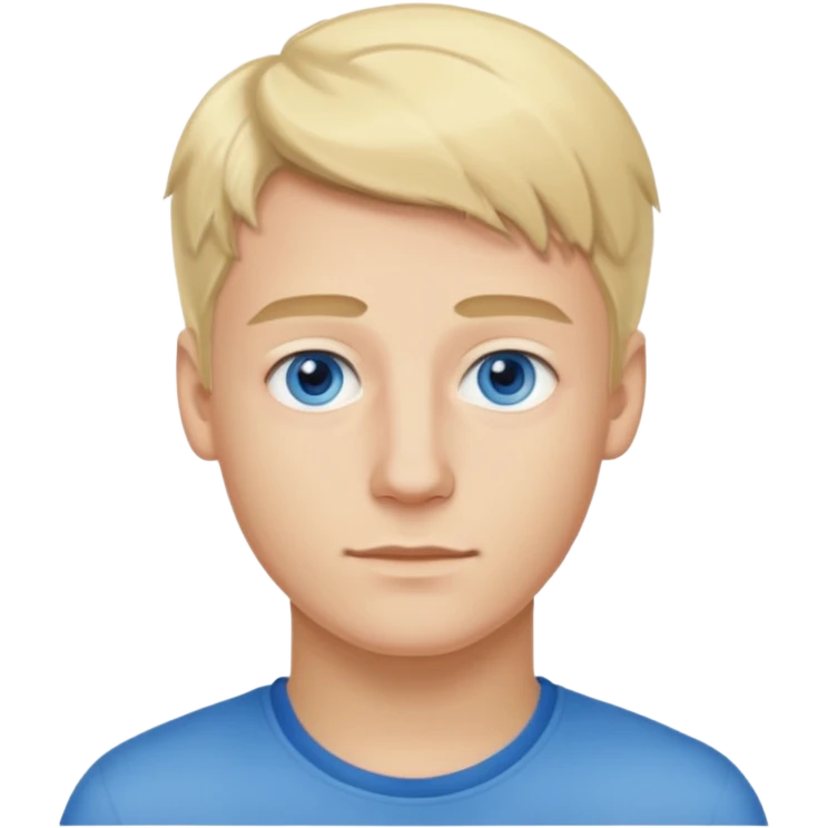 German 20 year old man blonde hair blue eyes  emoji