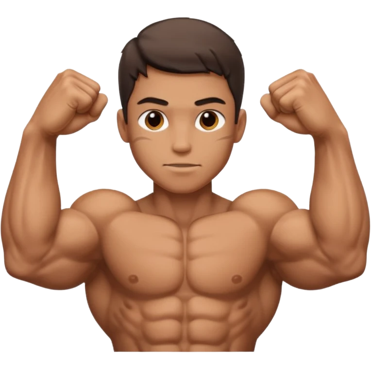 muscular boy with veiny hands arms and biceps emoji