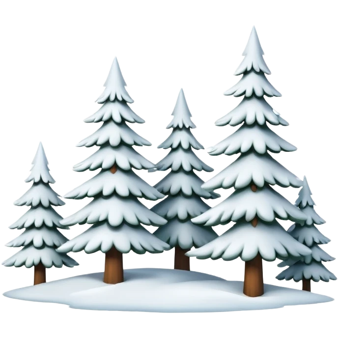 Snowy lanscape with trees emoji