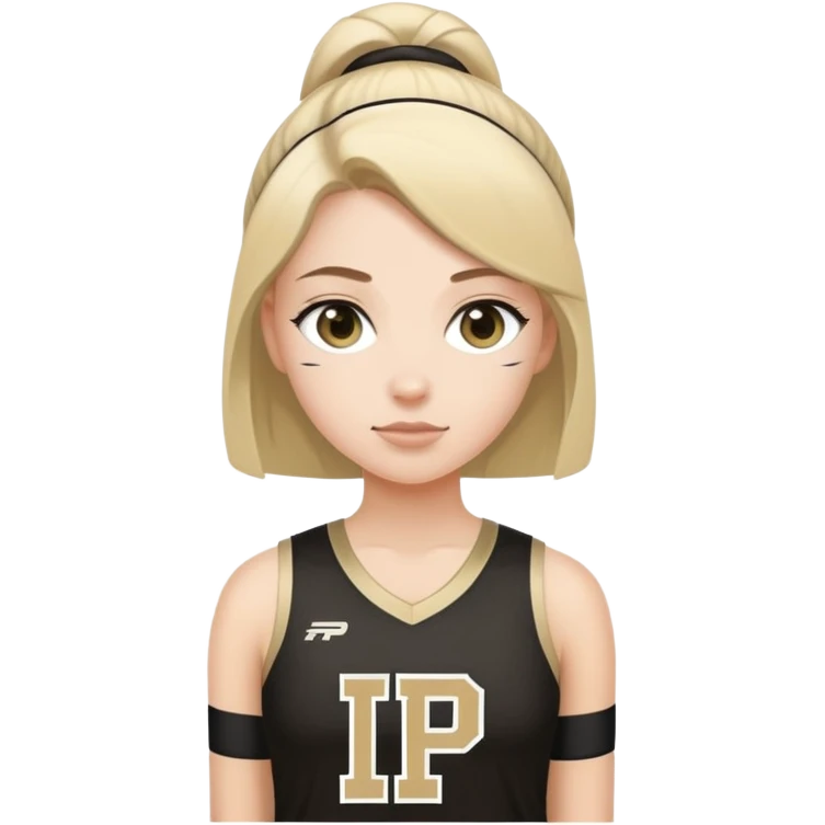 Girl in purdue P jersey emoji