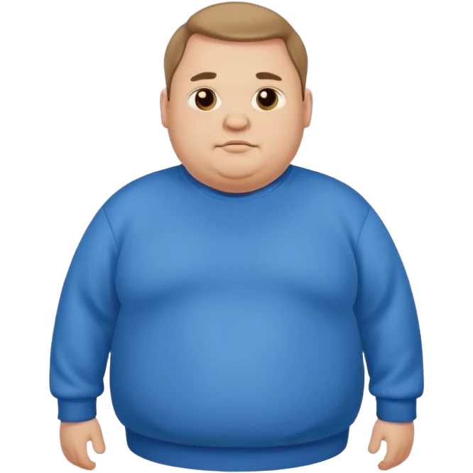 Fat man blue sweatshirt emoji