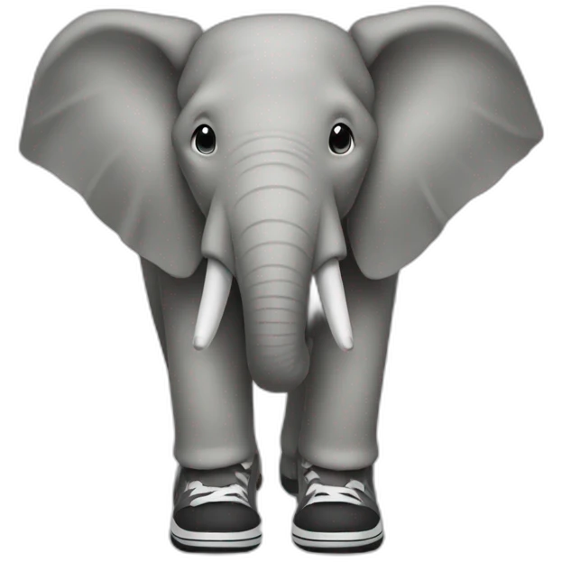 elephante with shoes emoji