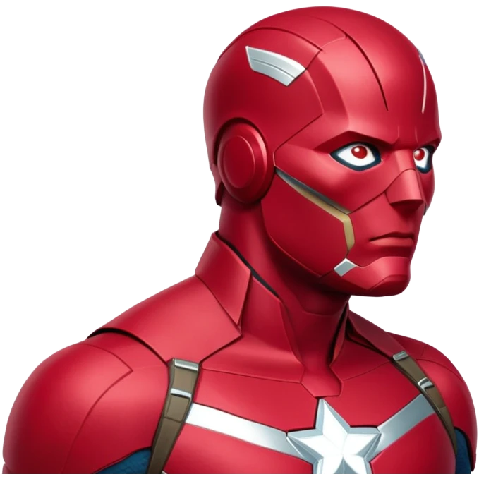 vision marvel body with red face from captain america: civil war emoji