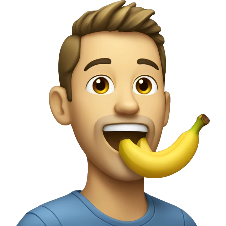 guy eating a banana emoji
